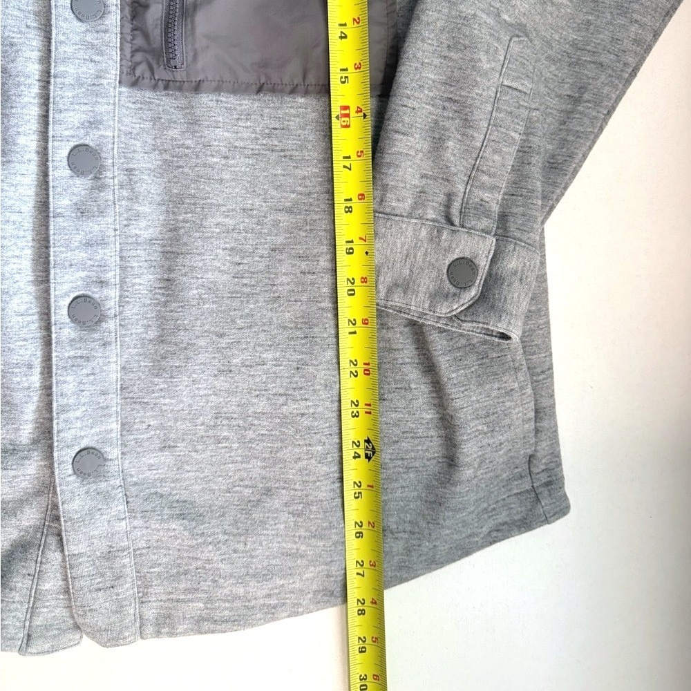 LL Bean Mens Slightly Fitted Shirt Jacket Gray Snap Front 516015 L REG - Picture 9 of 10